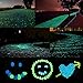 Sunnest 200Pack Glow in the Dark Garden Pebbles for Walkways Outdoor Decor Aquarium Fish Tank Path Lawn Yard, Glow Stone Rocks Outdoor Garden Decorative Stones in Blue & Green