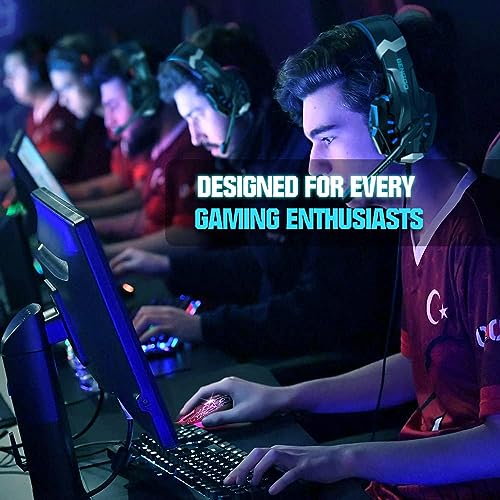 Wireless Gaming Mouse, Rechargeable Wireless Computer Mouse, 7-Color LED Light, Ergonomic Mouse with 6 Silent Click Buttons, 3 Adjustable 2400 DPI Wireless Mouse for Laptop,PC,Mac, Black