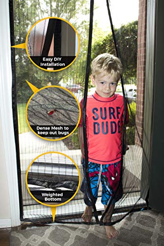 HONEYBULL Magnetic Screen Door [Up to 38x82"] Screen Door with Magnets - Easy Install - Thumbnail 2