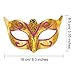 Bememo 12 Pieces Mardi Gras Masks Shining Plated Gold Masquerade Mask Wedding Props Party Costume Accessory