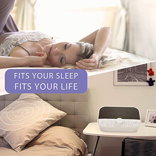 Fathers Day Gifts White Noise Machine with 28 High Fidelity Non-Looping White and Fan Noise Sounds,Nature Sounds,Sleep Timer Portable Sound Therapy for Baby Kids Adults Home,Office Travel (White-Grey) - Thumbnail 6