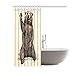 InterestPrint Funny Animal Home Decor, Bear Say Hello Polyester Fabric Shower Curtain Bathroom Sets 60 X 72 Inches