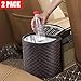KNGUVTH Car Garbage Cans Hanging Vehicle Trash Bags Bins Drive, Portable Auto Garbage Bags Litter Organizers Trash Pail with Adjust Headrest Holder Waterproof Mini Container Car Accessories (2 Pack)