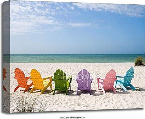 Summer Vacation Beach Gallery Wrapped Canvas Art (20in. x 24in.)