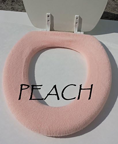 Bathroom Toilet Seat Warmer Cover Washable (Peach)