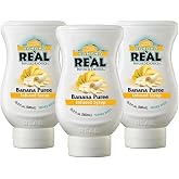 Re&agrave;l Infused Exotics Banana Puree Infused Syrup, 16.9 fl oz, 3 Pack | Creamy and Sweet Flavor, Ideal for Cocktails, Mocktails, Sauces, Desserts, Squeeze Bottle, Drip-Free Spout, Easy Dispensing