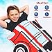 Silver Lilly Fire Truck Sleep Sack - Novelty Wearable Rescue Vehicle Shaped Sleeping Bag Blanket for Kids