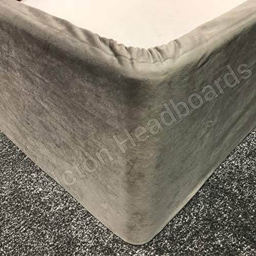 Picton Headboards Valances Elasticated Bed Valance Divan Base cover Bed wrap PLUSH VELVET ALL SIZES & COLOURS (Pebble, 5ft King Size)