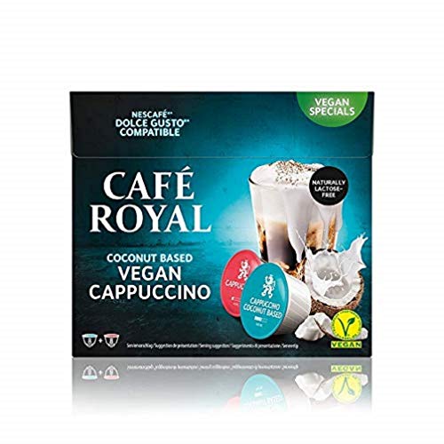 Café Royal Cappuccino Coconut Vegan 48 Dolce Gusto®* Kaffeekapseln, 3er Pack (3 x 16 Kapseln)