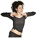 Charcoal Small Sexy Sweater Off Shoulder Loose Mesh Knit Off Shoulder Sweater Top KD dance New York Fashionable Dancewear Loungewear Made In USA