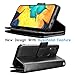 Galaxy A30 Case, Galaxy A30 / A20 Wallet Case, Luxury Cash Credit Card Slots Holder Carrying Folio Flip PU Leather Cover [Detachable Magnetic Hard Case] Kickstand Compatible Samsung A20/A30 -Black