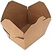 4 3/8 in x 3 1/2 in x 2 1/2 in Microwavable Kraft Paper Small Carryout/Takeout Food Box Container by MT Products - (15 Pieces)