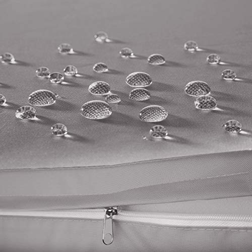 TecTake 800077 Polyrattan Gartenliege, 6-Fach höhenverstellbar, mit gummierten Rädern, inkl. Kissen (Grau | Nr. 403225) – Bild 7