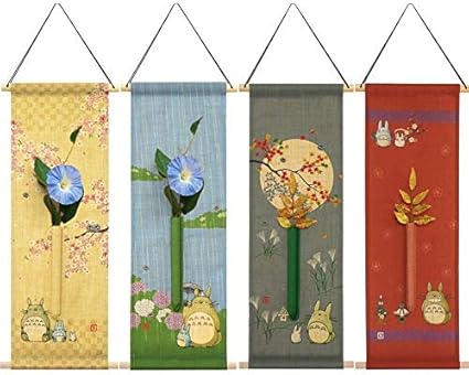 Amazon Co Jp となりのトトロ 一輪挿し タペストリー 四季シリーズ 4種類セット ホーム キッチン