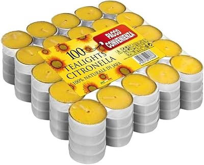 Price's Citronella Tealights 100 Pack Outdoor Candles
