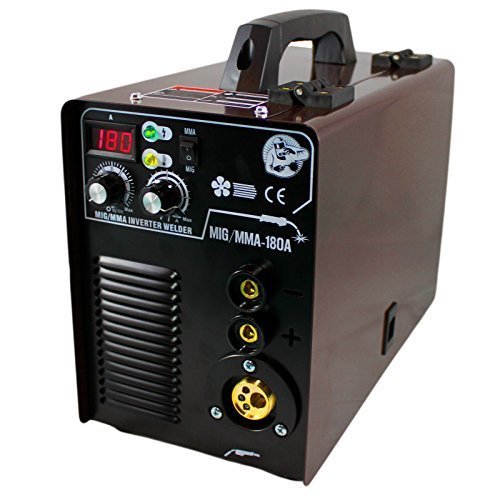 MIG MAG/MMA SCHWEIßGERÄT 230V MIG-180 IGBT INVERTER SCHWEIßSCHILD SCHWEIßHAMMER
