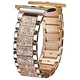 VIQIV Bling Bands for Apple Watch 38mm 40mm 42mm 44mm Iwatch Series 4 3 2 1, Diamond Rhinestone Stainless Steel Metal Bracelet Wristband Strap for Women