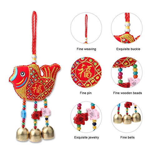 Chinese Traditional Wind Chime 2 PACK Antique Copper 3 Bells Lucky