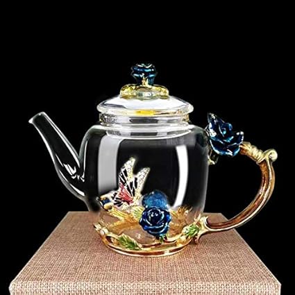 Buy Generic Blue Luxury Enameled Crystal Glass Of Rose Heat