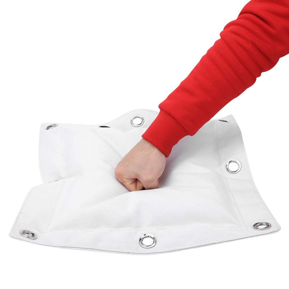 Empty Sand Bag Wall Mounted Canvas Punch Bag with Zipper for Martial Art Muay Thai Kung Fu Makiwara(L)