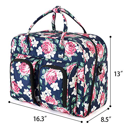 Teamoy Sewing Machine Carrying Case, Sewing Machine Tote with Bottom Wooden Board Pad for Most