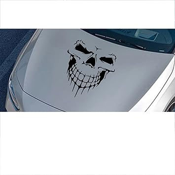 Amazon Co Jp サイドスカートステッカー 車のボンネットカバーサイドステッカー デカール自動ドアビニールフィルムスケルトンスカルグラフィックスタイリング装飾diy車のチューニングアクセサリー スポーツ アウトドア