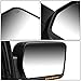 Passenger Right Side Rear View Mirror - Manual Folding | Power Adjustment | Heated Glass | Amber LED Turn Signal | Puddle Light - Compatible with Ford F-150 04-14, Texture Black