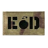 Infrared IR Multicam EOD Explosive Ordnance Disposal Morale Tactical Hook-and-Loop Patch