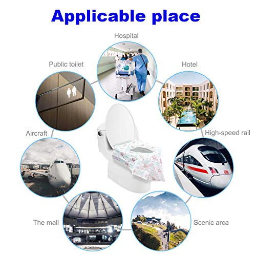 20 Packs XL Toilet Seat Covers -Disposable Full Cover Travel Potty Shields for Adult, The Pregnant, Kids Potty Training- Individually Wrapped Portable