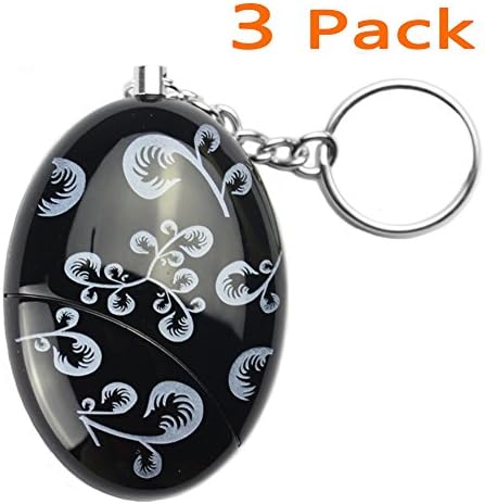 3 Pack 120dB SOS Emergency Personal Alarm Keychain for Women/Girls/Kids/Superior/Exploer Self-Defense Bag Decoration Electronic Protection Device