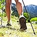 ENKEEO Trekking Poles Anti Shock & Quick Lock Hiking Poles Ultralight Collapsible Trail Walking Stick with Durable Aluminum (Black and Orange, 1 Pair / 2 Pack)