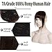 Clip in Human Hair Fringe with Temple Front Neat Bangs Hair Extension Thick Full Tied Bangs Flat Fringe Hair Piece for Women One Piece #02 Dark Brown