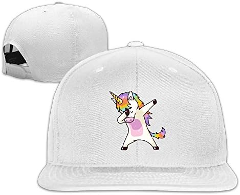 Dabbing Unicorn Unisex Fashion Snapback Hats,Adjustable Printed Hip Hop Flat Bill Baseball Cap