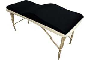 QIUBABYO Curvy Massage Bed Topper，Ergonomically Designed Lash Bed Topper with Short Plush Cover Soft and Comfort，Excellent Topper for Beauty Salon -Black- 70"× 28"(Black)