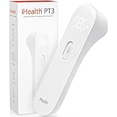 iHealth No-Touch Forehead Thermometer, Infrared Digital Thermometer for Adults and Kids, Touchless Baby Thermometer, 3 Ultra-