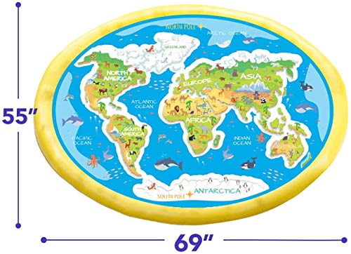 ACSTEP Splash Pad, Outdoor Sprinkler for Kids, Inflatable Splash Play Mat Summer Sprinkler Water Toys for Toddlers,Kids and Babies Gifts, Outdoor Swimming Pool Splash Pad Pool for Babies and Toddlers