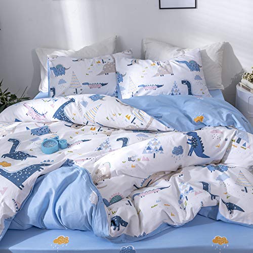 blue dinosaur bedding