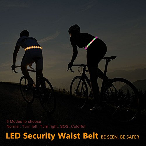 LED Reflective Belt High Visibility Security Light with USB Charging for Cycling Running Climbing - Thumbnail 4