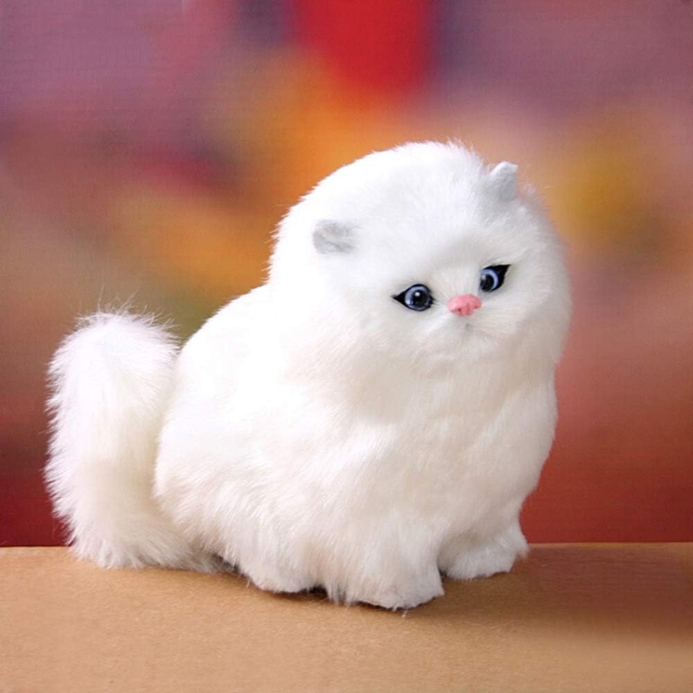 STRUGGGE Simulation Plush Kitten Cat Children's Cute Pet Toy Model Electric Stuffed Cat Dolls Plush Toy Baby Birthday Toy Gift