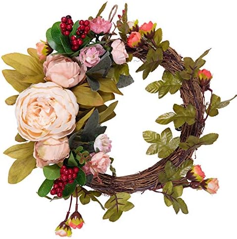 Spring Flower Wreath Green/Red/Pink （Upgraded Version）