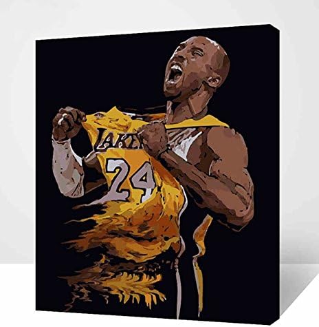 Paint By Number 16" X 20" Kit (Framed) NBA Star Kobe Bryant 2