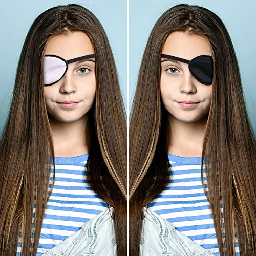 eZAKKA Eye Patches for Adults, 2 Pieces Silk Elastic Eyepatch Patch for