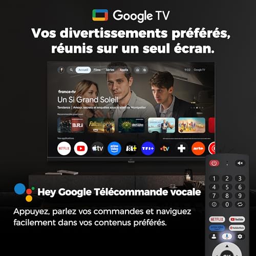 FPD 32 Inch Smart TV - (81 cm) Google TV with Google Play, Google Cast, 720p HD Television, HDR 10, Dolby Audio, Voice Remote, Live TV Streaming