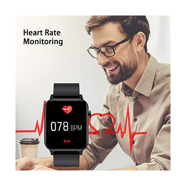 andfive Smart Watch, Fitness Tracker with 1.69" Touch Screen, Heart Rate Monitor, IP68 Waterproof Pedometer Step Counter Watch,with Sleep Monitor,Sports Smartwatch for Men Women for Android iOS