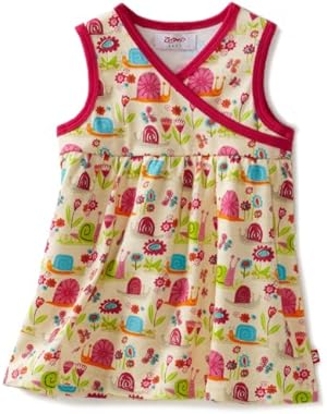 Baby Girls' Garden Snail Surplice Dress