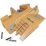 KidsdreamÂ® 8pcs Skate Park Kit Ramp Parts for Tech Deck Fingerboard Mini Finger Skateboard Fingerboards Ultimate Parks with 3PCS Finger Boards