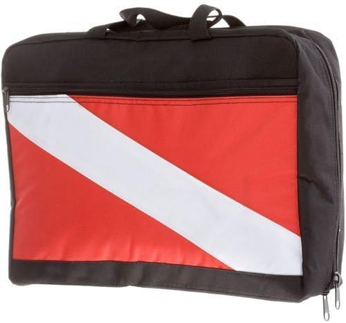 Deluxe Heavy Duty Padded Regulator Bag with Sewn in Console Holder. Zip Outside Pocket - Crafted in the USA (DIVE FLAG)
