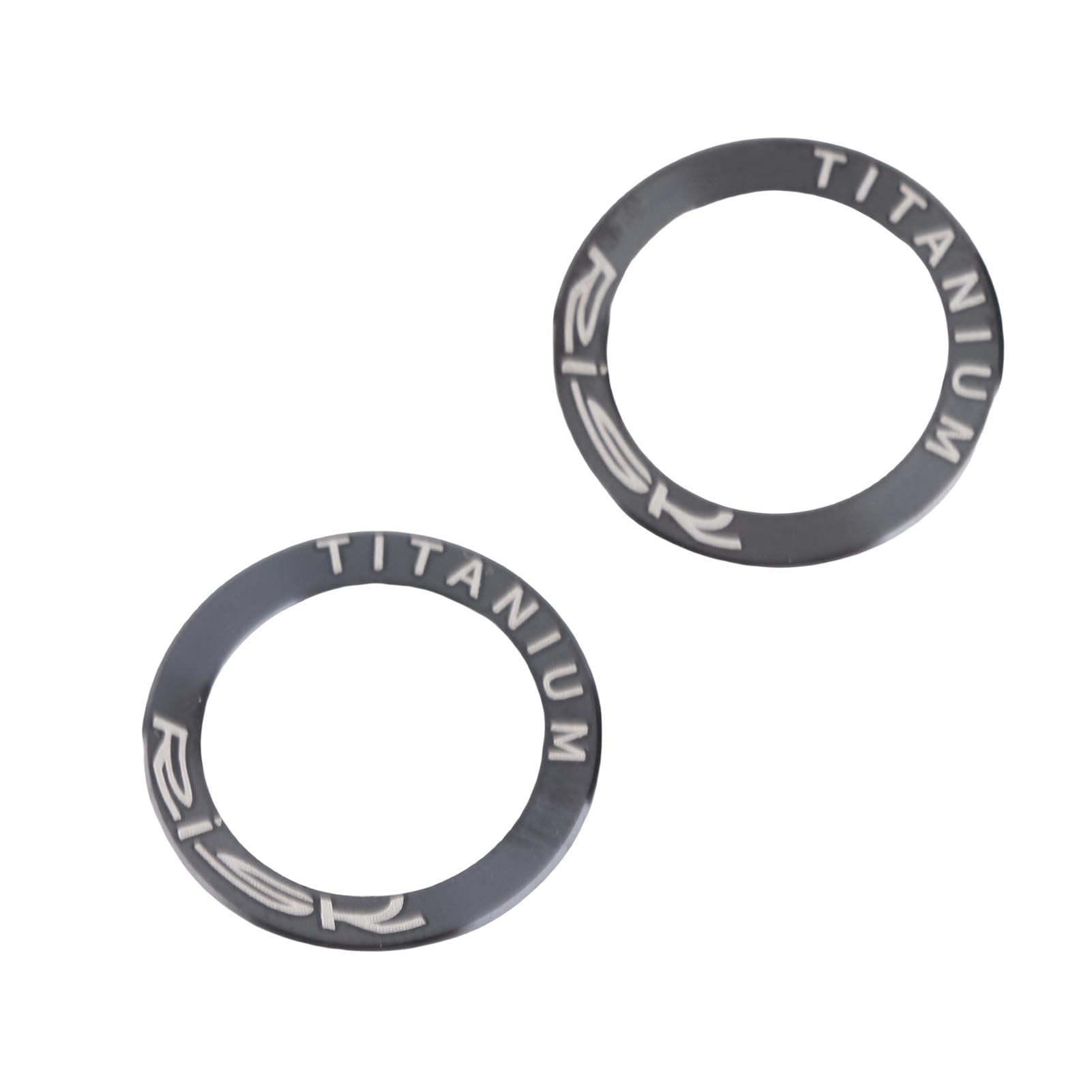 2Pcs Extended Bike Pedal Washers, Titanium Alloy Waterproof Rustproof Road Bike Pedal Extension Spacers(Black)