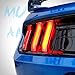 QHCP Smoked Black Tail Lamp Cover 6Pcs Tail Light Lamp Protector Decorate Shell Fit for Ford Mustang 2018 2019 2020