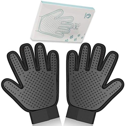 LAIKA Upgraded Pet Grooming Glove, Pet Hair Removal Mitts Deshedding Brush Glove: Breathable Comfortable & Efficient - Perfect for Dog Cat Rabbit Horse with Long & Short Fur, 1 Pair